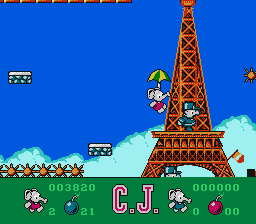 Quattro Arcade (NES) screenshot: In Paris