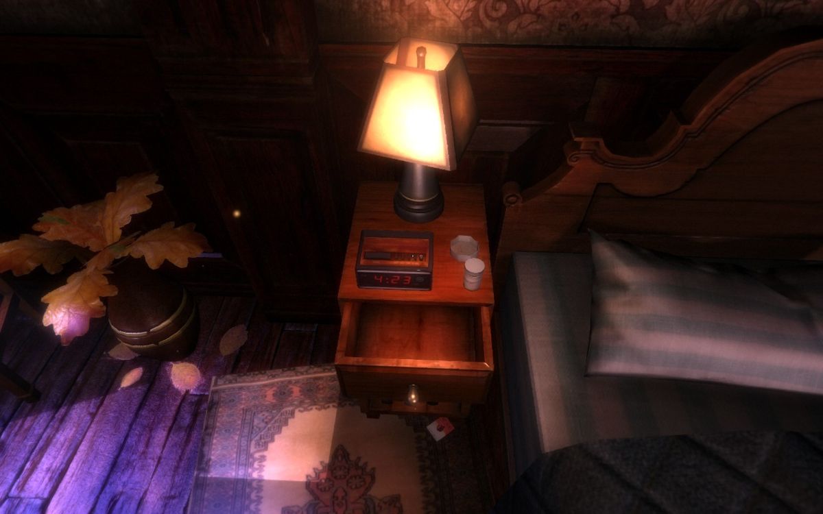 The Guest (Windows) screenshot: I turned on a bedside lamp