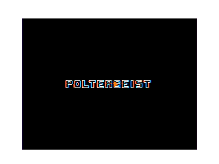 Poltergeist (TRS-80 CoCo) screenshot: Title screen