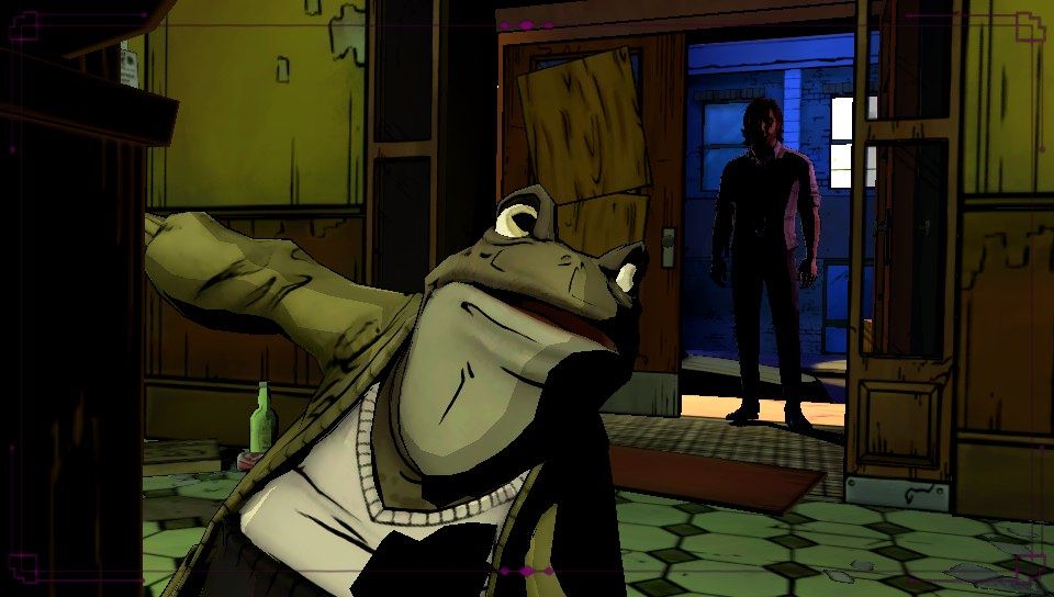 The Wolf Among Us (PS Vita) screenshot: Episode 1 - Frog looks concerned
