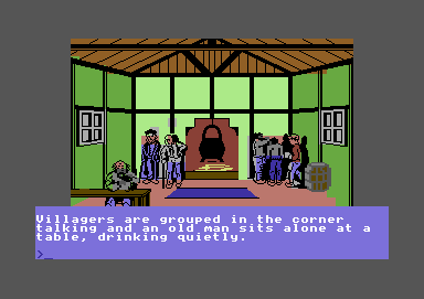 Castle of Terror (Commodore 64) screenshot: Busy place, isn't it?
