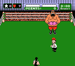 Mike Tyson's Punch-Out!! (NES) screenshot: King Hippo intimidates