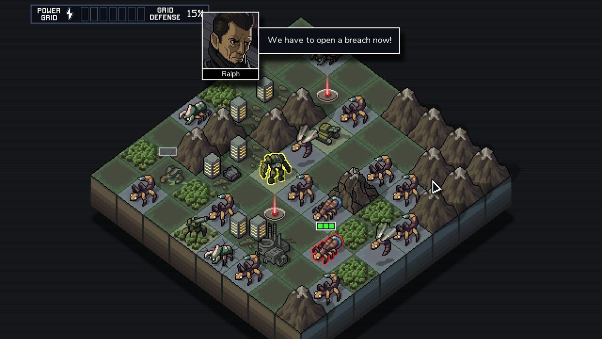 Into the Breach (Windows) screenshot: We have to open a breach now!