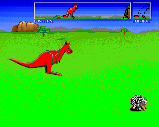 Pepsi: All Over the World (Amiga) screenshot: Australia game: Jumping high
