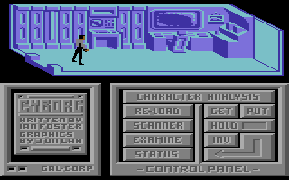 Cyborg (Commodore 64) screenshot: Starting location