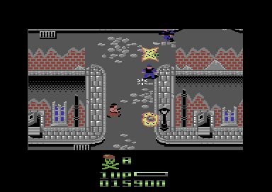 Purple Heart (Commodore 64) screenshot: Level 3 - these guys have a lot of grenades
