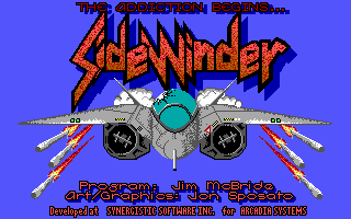 SideWinder (PC Booter) screenshot: title screen