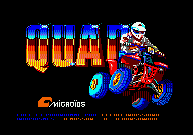Quad (Amstrad CPC) screenshot: Title Screen