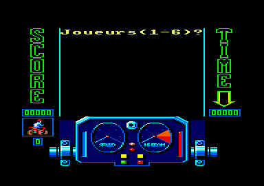 Quad (Amstrad CPC) screenshot: Selecting the number of players
