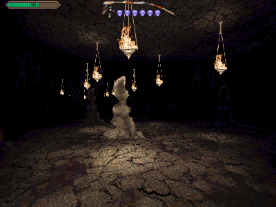 Realms of the Haunting (DOS) screenshot: Some really eerie catacombs