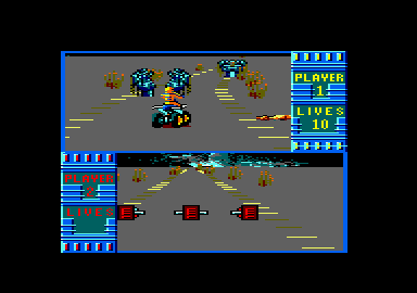 Iron Trackers (Amstrad CPC) screenshot: Mutant Appendages in front of you (1 player mode)