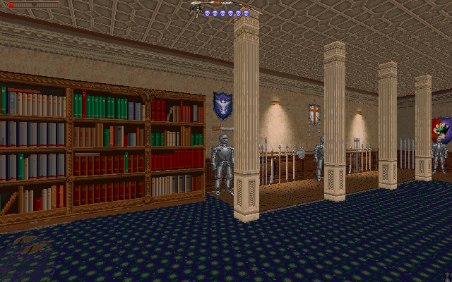 Realms of the Haunting (DOS) screenshot: Culture and war side by side