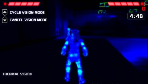 Aliens vs Predator: Requiem (PSP) screenshot: One of the three available vision modes