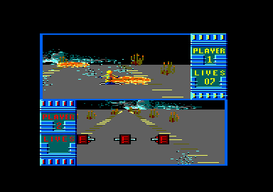 Iron Trackers (Amstrad CPC) screenshot: You were eaten by the swamp (1 player mode)