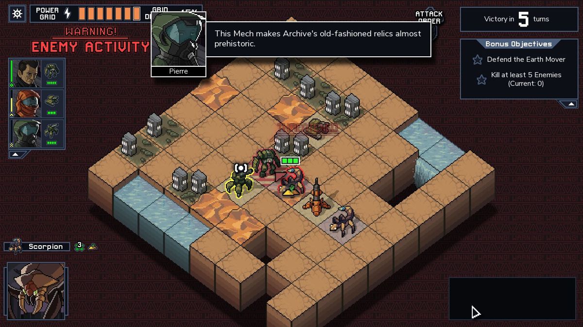 Into the Breach (Windows) screenshot: The battle is on