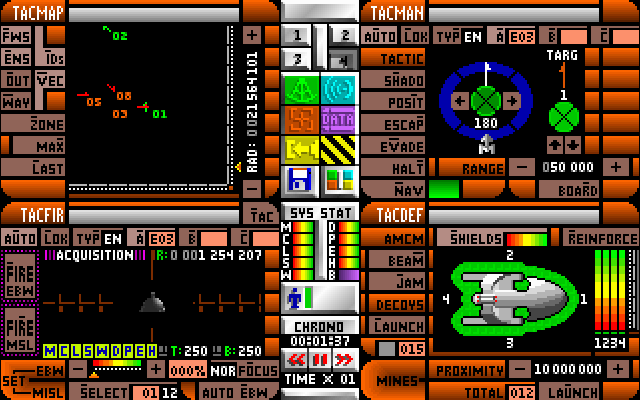 Rules of Engagement 2 (DOS) screenshot: Tactical Panels
