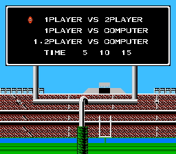 Touchdown Fever (NES) screenshot: Options