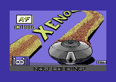 Xeno (Commodore 64) screenshot: Loading screen (also doubles as a title screen)