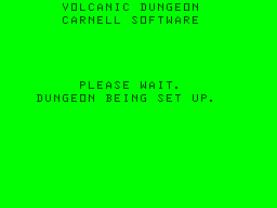 Volcanic Dungeon (Dragon 32/64) screenshot: Dungeon being set up