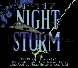 F-117 Night Storm (Genesis) screenshot: Title screen