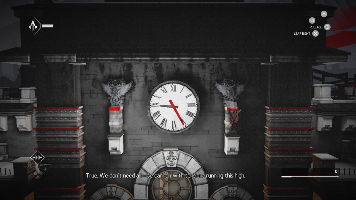 Assassin's Creed Chronicles: Russia (PlayStation 4) screenshot: Climbing the clock tower