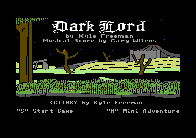 Dark Lord (Commodore 64) screenshot: Title