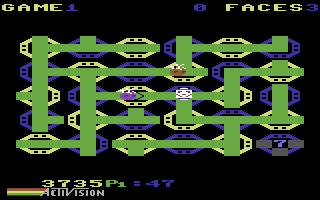 Zenji (Commodore 64) screenshot: And the maze becomes bigger...