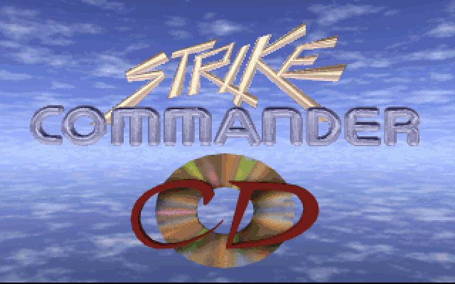 Strike Commander: CD-ROM Edition (DOS) screenshot: Title screen.