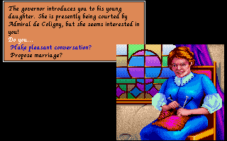 Pirates! Gold (Amiga CD32) screenshot: The governor's daughter