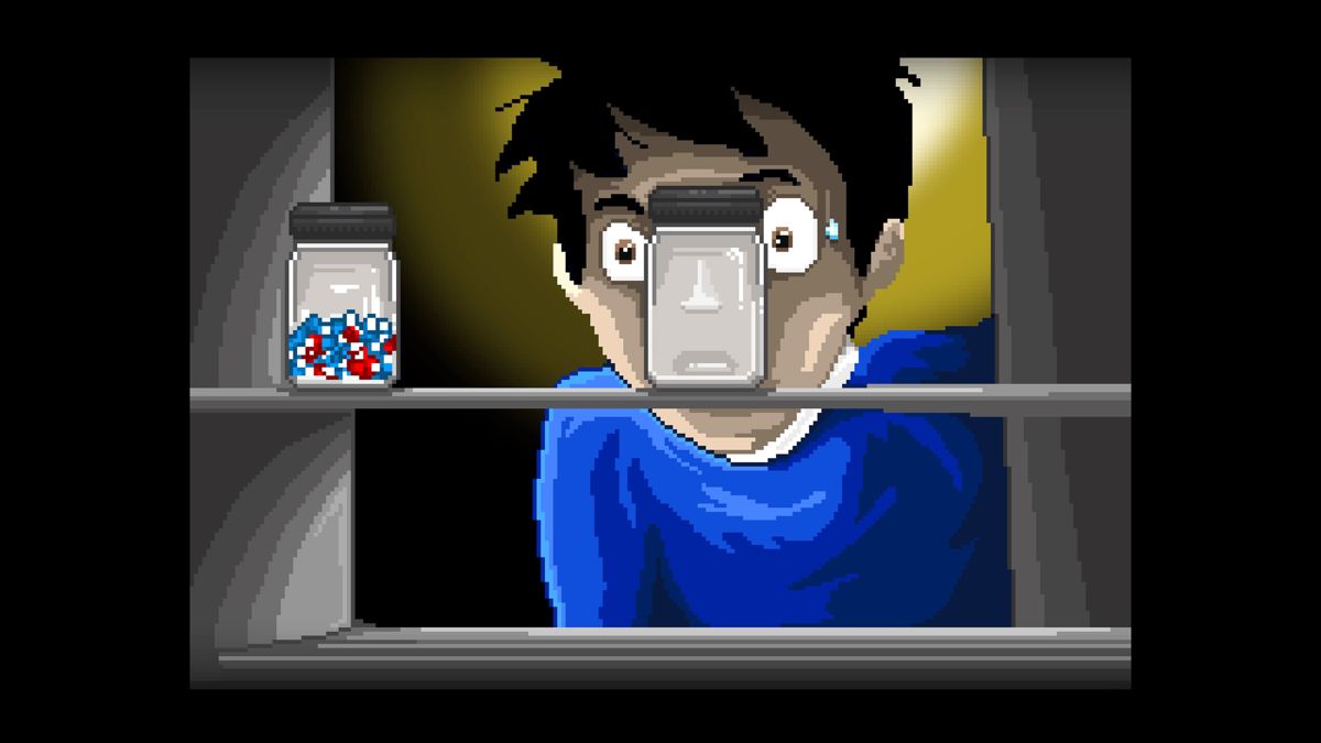 Stay (PlayStation 4) screenshot: Unmarked pills