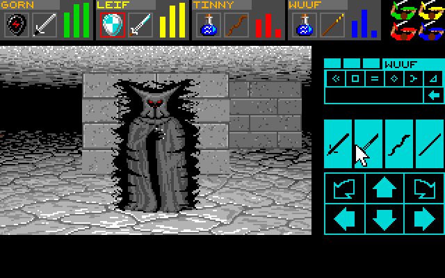 Dungeon Master (DOS) screenshot: I'd like you to meet... Lord Chaos!