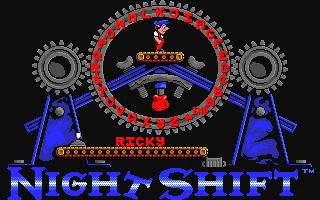 Night Shift (DOS) screenshot: A rather clever screen to enter in hi-scores.
