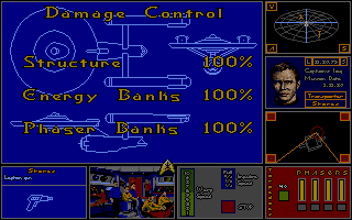 Star Trek: The Rebel Universe (Atari ST) screenshot: Damage control