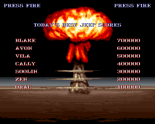 S.W.I.V. (Amiga) screenshot: Best scores screen