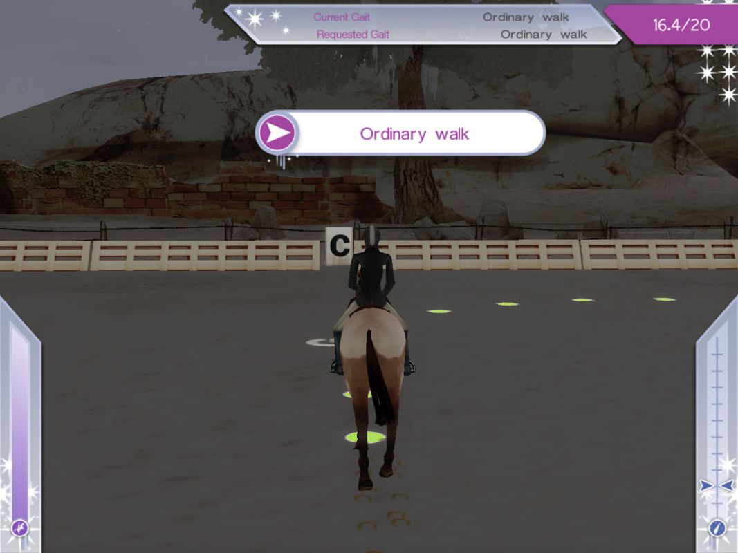 Petz: Horsez 2 (Windows) screenshot: Follow the dotted line.
