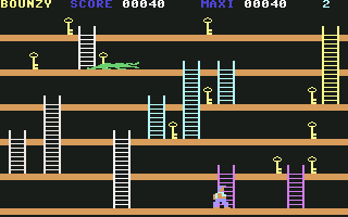 Bounzy (Commodore 64) screenshot: Building of another generation