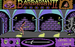 Axe of Rage (Commodore 64) screenshot: Final Stage - Probably the hardest part of the game