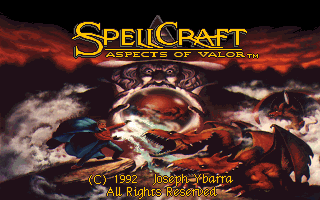 SpellCraft: Aspects of Valor (DOS) screenshot: Title screen