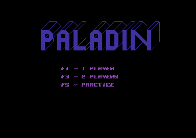 Paladin (Commodore 64) screenshot: Options