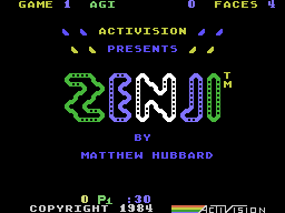 Zenji (ColecoVision) screenshot: Title screen