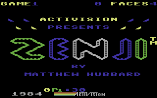 Zenji (Commodore 64) screenshot: Title screen