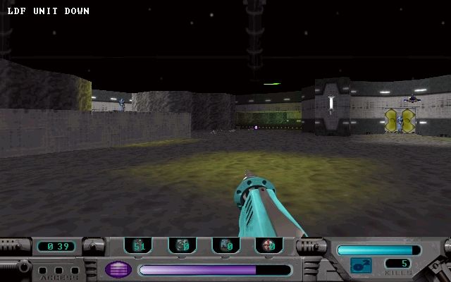 Rebel Moon (DOS) screenshot: Dynamic lightsourcing.