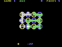 Zenji (ColecoVision) screenshot: Connecting paths in a small maze