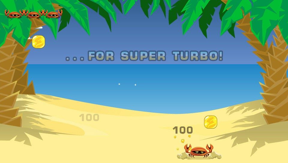 Coconut Dodge: Revitalised (PS Vita) screenshot: Turbo dash (Trial version)