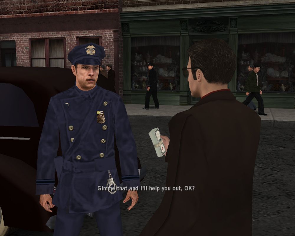 The Godfather: The Game (Windows) screenshot: Bribing cops is an effective way of removing heat of your back.