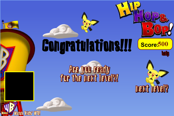 Hip Hop & Bop! (Browser) screenshot: Finished Level 1.
