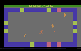 Tron: Deadly Discs (Atari 2600) screenshot: Your player changes color as he takes damage