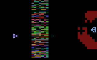 Yars' Revenge (Atari 2600) screenshot: A game in progress