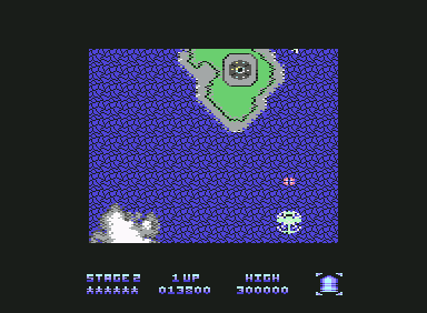 Ajax (Commodore 64) screenshot: Island is here...
