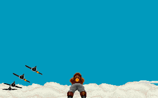 Rocket Ranger (Amiga) screenshot: Here they come!